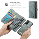 For Galaxy S20 Plus CaseMe Detachable Multifunctional Horizontal Flip Leather Case, with Card Slot & Holder & Zipper Wallet & Photo Frame(Green)