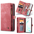 For Galaxy S20 Plus CaseMe Detachable Multifunctional Horizontal Flip Leather Case, with Card Slot & Holder & Zipper Wallet & Photo Frame(Red)