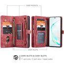 For Galaxy S20 Plus CaseMe Detachable Multifunctional Horizontal Flip Leather Case, with Card Slot & Holder & Zipper Wallet & Photo Frame(Red)