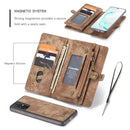 For Galaxy S20 Plus CaseMe Detachable Multifunctional Horizontal Flip Leather Case, with Card Slot & Holder & Zipper Wallet & Photo Frame(Brown)