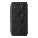 Carbon Fiber Texture Flip Leather Phone Case For iPhone 14 Pro Max (Black)
