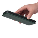 Carbon Fiber Texture Flip Leather Phone Case For iPhone 14 Pro Max (Green)