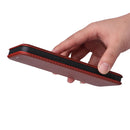 Carbon Fiber Texture Flip Leather Phone Case For iPhone 14 Pro Max (Brown)