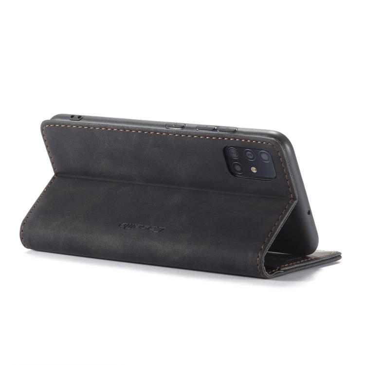 For Galaxy A51 CaseMe Multifunctional Horizontal Flip Leather Case, with Card Slot & Holder & Wallet(Black)