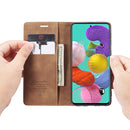 For Galaxy A51 CaseMe Multifunctional Horizontal Flip Leather Case, with Card Slot & Holder & Wallet(Brown)