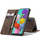 For Galaxy A51 CaseMe Multifunctional Horizontal Flip Leather Case, with Card Slot & Holder & Wallet(Coffee)
