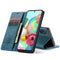 For Galaxy A71 CaseMe Multifunctional Horizontal Flip Leather Case, with Card Slot & Holder & Wallet(Blue)