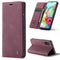 For Galaxy A71 CaseMe Multifunctional Horizontal Flip Leather Case, with Card Slot & Holder & Wallet(Wine Red)