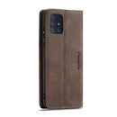 For Galaxy A71 CaseMe Multifunctional Horizontal Flip Leather Case, with Card Slot & Holder & Wallet(Coffee)