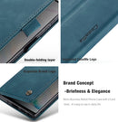 For Galaxy A81 / Note 10 Lite CaseMe Multifunctional Horizontal Flip Leather Case, with Card Slot & Holder & Wallet(Blue)