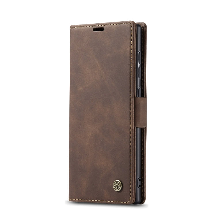 For Galaxy A81 / Note 10 Lite CaseMe Multifunctional Horizontal Flip Leather Case, with Card Slot & Holder & Wallet(Coffee)