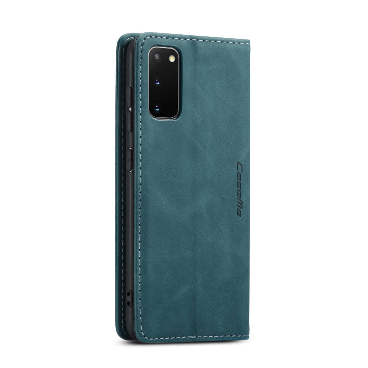 For Galaxy S20 CaseMe Multifunctional Horizontal Flip Leather Case, with Card Slot & Holder & Wallet(Blue)