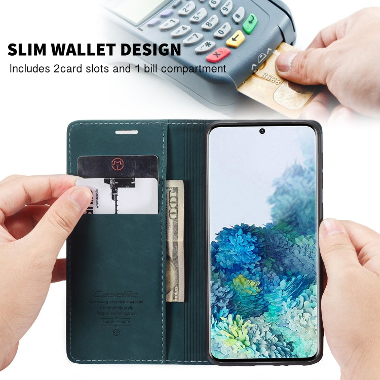 For Galaxy S20 CaseMe Multifunctional Horizontal Flip Leather Case, with Card Slot & Holder & Wallet(Blue)