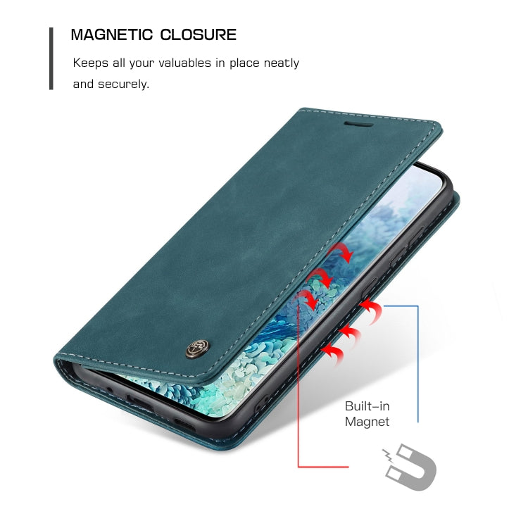 For Galaxy S20 CaseMe Multifunctional Horizontal Flip Leather Case, with Card Slot & Holder & Wallet(Blue)