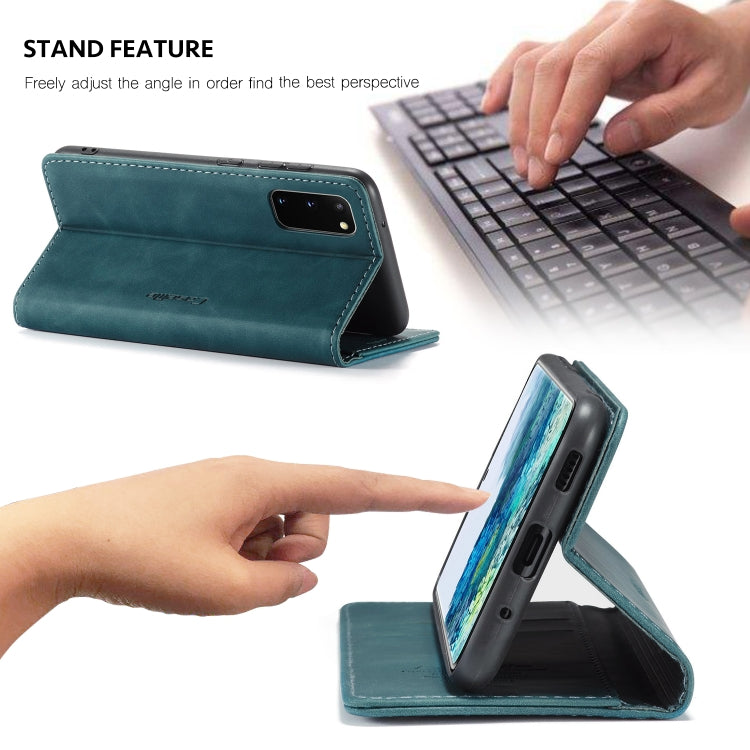 For Galaxy S20 CaseMe Multifunctional Horizontal Flip Leather Case, with Card Slot & Holder & Wallet(Blue)
