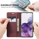 For Galaxy S20 CaseMe Multifunctional Horizontal Flip Leather Case, with Card Slot & Holder & Wallet(Wine Red)