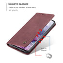 For Galaxy S20 CaseMe Multifunctional Horizontal Flip Leather Case, with Card Slot & Holder & Wallet(Wine Red)