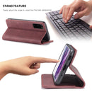 For Galaxy S20 CaseMe Multifunctional Horizontal Flip Leather Case, with Card Slot & Holder & Wallet(Wine Red)