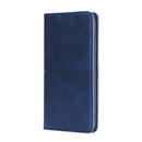 For Motorola Moto G52 4G/G82 5G Cow Texture Magnetic Horizontal Flip Leather Phone Case(Blue)