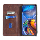 For Motorola Moto G52 4G/G82 5G Cow Texture Magnetic Horizontal Flip Leather Phone Case(Dark Brown)