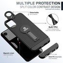 For Samsung Galaxy A03 Core Small Tail Holder TPU+PC Phone Case(Black)