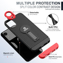 For Samsung Galaxy A03 Core Small Tail Holder TPU+PC Phone Case(Black+Red)