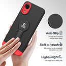 For Samsung Galaxy A03 Core Small Tail Holder TPU+PC Phone Case(Black+Red)