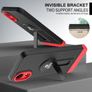 For Samsung Galaxy A03 Core Small Tail Holder TPU+PC Phone Case(Black+Red)