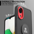 For Samsung Galaxy A03 Core Small Tail Holder TPU+PC Phone Case(Black+Red)