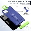 For Samsung Galaxy A03 Core Small Tail Holder TPU+PC Phone Case(Blue+Green)