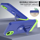 For Samsung Galaxy A03 Core Small Tail Holder TPU+PC Phone Case(Blue+Green)