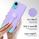 For Samsung Galaxy A03 Core Small Tail Holder TPU+PC Phone Case(Purple+Light Green)