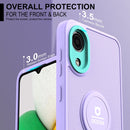 For Samsung Galaxy A03 Core Small Tail Holder TPU+PC Phone Case(Purple+Light Green)