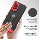 For Samsung Galaxy A13 4G Small Tail Holder TPU+PC Phone Case(Black+Red)