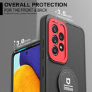 For Samsung Galaxy A13 4G Small Tail Holder TPU+PC Phone Case(Black+Red)
