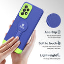 For Samsung Galaxy A13 4G Small Tail Holder TPU+PC Phone Case(Blue+Green)