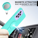 For Samsung Galaxy A13 4G Small Tail Holder TPU+PC Phone Case(Light Green+Purple)
