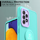 For Samsung Galaxy A13 4G Small Tail Holder TPU+PC Phone Case(Light Green+Purple)