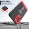 For Samsung Galaxy A33 5G Small Tail Holder TPU+PC Phone Case(Black+Red)