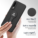 For Samsung Galaxy A50 / A30s / A50s Small Tail Holder TPU+PC Phone Case(Black)