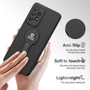 For Samsung Galaxy A73 5G Small Tail Holder TPU+PC Phone Case(Black)
