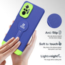 For Xiaomi Redmi Note 10 Pro 4G Small Tail Holder TPU+PC Phone Case(Blue+Green)