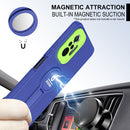 For Xiaomi Redmi Note 10 Pro 4G Small Tail Holder TPU+PC Phone Case(Blue+Green)