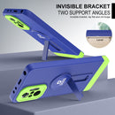 For Xiaomi Redmi Note 10 Pro 4G Small Tail Holder TPU+PC Phone Case(Blue+Green)