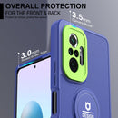 For Xiaomi Redmi Note 10 Pro 4G Small Tail Holder TPU+PC Phone Case(Blue+Green)