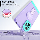 For Xiaomi Redmi Note 10 Pro 4G Small Tail Holder TPU+PC Phone Case(Purple+Light Green)
