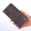 For Samsung Galaxy A03 EU Version 166mm Non-Magnetic Retro Texture Leather Phone Case(Grey)