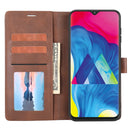 For Samsung Galaxy A10 Classic Wallet Flip Leather Phone Case(Brown)