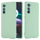 For Motorola Edge 30 Pure Color Liquid Silicone Shockproof Phone Case(Green)