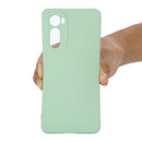 For Motorola Edge 30 Pure Color Liquid Silicone Shockproof Phone Case(Green)